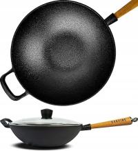 K6059 Oakfire Patelnia wok żeliwna, do kuchenek indukcyjnych, 31 cm