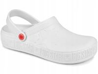 Lekkie damskie klapki chodaki BIG STAR ogrodowe plażowe medyczne białe