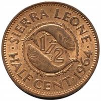 47267. Sierra Leone - 1/2 centa - 1964r. (czyszczona)