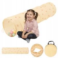 TUNEL Dla Dzieci składany namiot beżowy 100 kulek piłek Selonis TT-100X