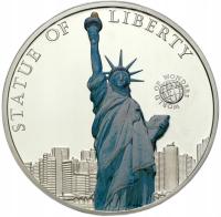 Palau. 5 dolarów 2010, Statua Wolności – SREBRO