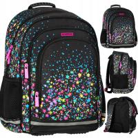 ШКОЛЬНЫЙ РЮКЗАК ДЛЯ ДЕВОЧЕК ЧЕРНЫЙ С ЗВЕЗДНЫМИ ЗВЕЗДАМИ ГАЛАКТИКА