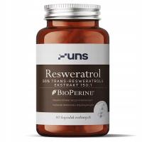 UNS Resweratrol 98% Trans-Resweratrolu 60vegcaps OCHRONA ANTYOKSYDACYJNA