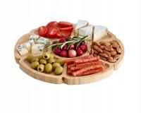 Deska patera BAMBUSOWA do serwowania przekąsek serów wędlin półmisek talerz