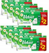 Velvet Papier toaletowy Rumianek i Aloes 3-warstwowy (8+2) 10 rolek