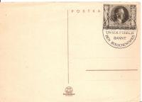 TRZECIA RZESZA -HITLER WYPĘDZA BOLSZEWIZM -stempel postkarte 1943 rok