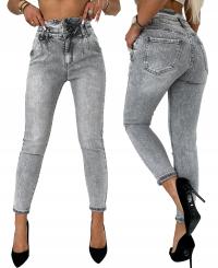 Удобные эластичные брюки серые джинсы mom FIT M. SARA r. L