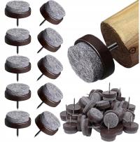 ШАЙБЫ МЕБЕЛИ СТУЛА ПОД ЗАЩИТНЫМИ НОГАМИ ВОЙЛОКА ЗАБИТЫ С СЕРЫМ ГВОЗДЕМ