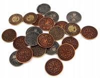 ZESTAW 24 ELFICKICH METALOWYCH MONET LARP RPG