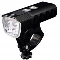 LAMPA ROWEROWA PRZÓD 1600lm Z KABLEM DO ŁADOWANIA WODOODPORNA USB 6400mAh
