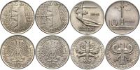 PRL набор 4 монеты 10 злотых 1964-1965 - колонка NIKE Казимеж великий