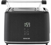 2× Toster Sencor STS 0600BK Ruszt do bułek Rozmrażanie 1080W 2 Tosty Czarny