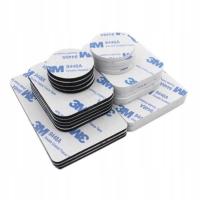 Mikroguma dwustronna z klejem 2,5mm 50x30mm czarna 3M podkładka piankowa