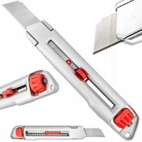 TAPECIAK METALOWY MOCNY NÓŻ DO TAPET OSTRZE ŁAMANE NOŻYK Z OSTRZEM ŁAMANYM