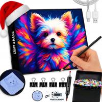 TABLET GRAFICZNY - BRIGHTPAD LED Craft & Magic + 80 MARKERÓW + 4 KLIPSY