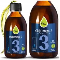 Olej Omega-3 Olini Czarnuszka Tran Olej Rybi Lniany Witamina D3 250 ml