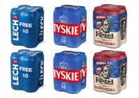 Безалкогольное пиво Lech Free Kozel Half dark Tyskie 0% 24 x 500ml 6x 4 упаковки