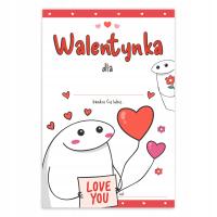 WALENTYNKA KARTKA DLA BARDZO CIĘ LUBIĘ WALENTYNKI POCZTA WALENTYNKOWA 10X15