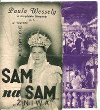 SAM NA SAM -ŻNIWA- PAULA WESSELY -film -program kinowy -lata 30-te