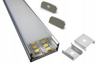 ПРОФИЛЬ alu LED широкий - 2 ленты поверхностный 2m