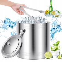 2L WIADERKO LODU IDEALNE DO WINA SZAMPANA KOKTAJLI WHISKY DO PRZENOSZENIA