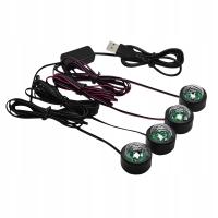 RÓŻNE KOLOROWE SAMOCHODOWE ŚWIATŁO AMBIENTOWE LAMPKA GŁOSOWA LED USB