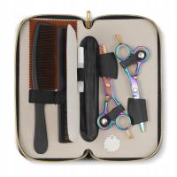 ZESTAW NOŻYCZKI FRYZJERSKIE DO STRZYŻENIA WŁOSÓW DEGAŻÓWKI 5,5