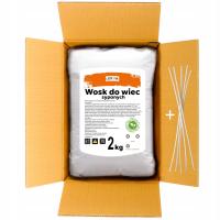 Wosk do świec sypanych | wosk perłowy do świec 2 kg + Knoty GRATIS