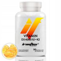 IRONFLEX WITAMINA D3 4000 IU + K2 MK7 90 kapsułek VITAMIN D3 STAWY KOŚCI