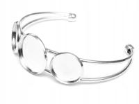 B3 BRANSOLETKA baza na kaboszon 25-20mm srebrna