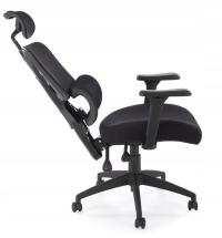 Fotel obrotowy ergonomiczny biurowy ASTRAL czarny do 120 kg / NOWE NORMY !