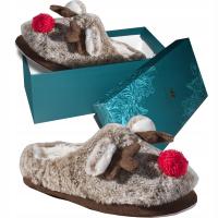 SORBETTO kapcie damskie renifer PREMIUM ALABASTER brązowy