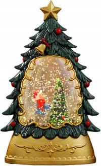 Świąteczna Świecąca Kula Śnieżna - Boże Narodzenie Urocza Śnieżka Dekoracyj