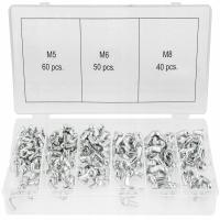 NAKRĘTKI MOTYLKOWE METRYCZNE ZESTAW NAKRĘTEK MOTYLKOWYCH M5-M8 150 EL