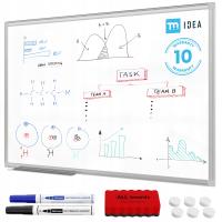 Магнитная белая сухая стираемая доска 90x60 алюминиевая рама халява