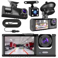 Wideorejestrator kamera samochodowa z 3 kamerami do taxi Uber Bolt Full HD