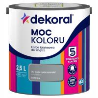 DEKORAL Farba MOC KOLORU 2,5l SREBRZYSTA SZAROŚĆ