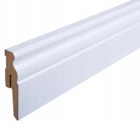 Плинтус МДФ 6 БЕЛЫЙ Цоколь БИСЕРОМ