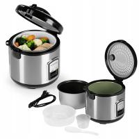 Пароварка Gourmetmaxx рисоварка с функцией пароварки 1 л серебристый / серый 400 Вт