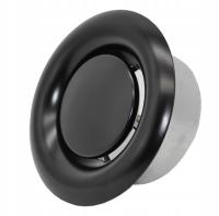 Черный вытяжной круглый анемостат fi100mm