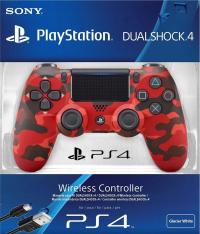 Nowy PAD PS4 SONY DUALSHOCK 4 SLIM PRO PC V2 Kamuflaż czerwony