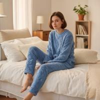 SZACHOWNICA piżama damska poliester niebieski