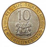 KENIA 10 SHILLINGS 1997 TOROITICH - BIMETAL