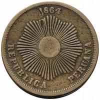 44674. Peru - 2 centavo - 1864r.