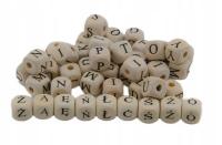 100шт DIY 10 мм деревянные бусины куб буквы