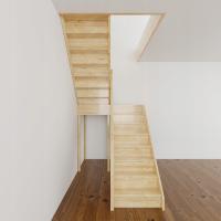 деревянная лестница с лестницей форма 