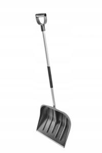 Снег лопата совок алюминиевый прямой Вал 135 см алюминий черный