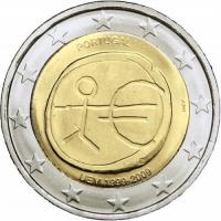 Portugalia 2 euro 2009 10-lecie wprowadzenia systemu euro Mennicza UNC