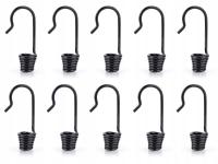 Zestaw końcówek linki elastycznej do plandek przyczep haczyk sprężynowy 8mm