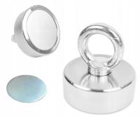 90kg MAGNES NEODYMOWY UM40 UCHWYT 40x20N DO ŁOWIENIA I POSZUKIWAŃ + blaszka